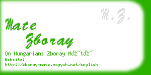 mate zboray business card